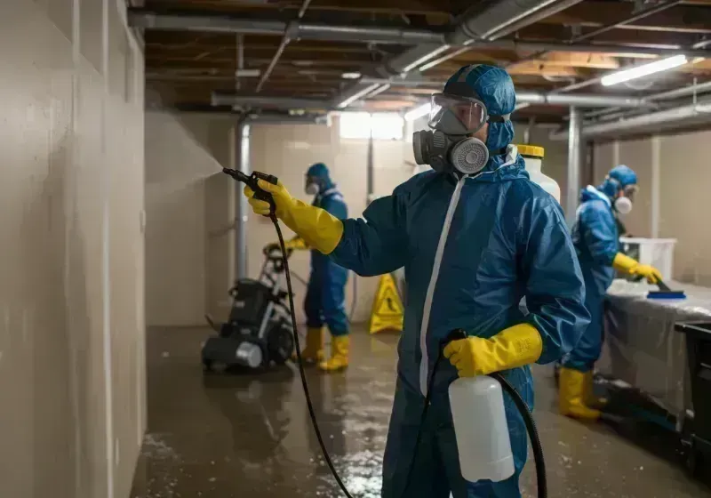 Basement Sanitization and Antimicrobial Treatment process in Effingham, IL