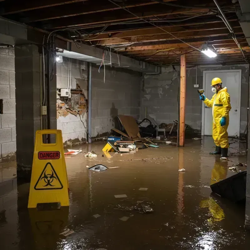 Flooded Basement Electrical Hazard in Effingham, IL Property